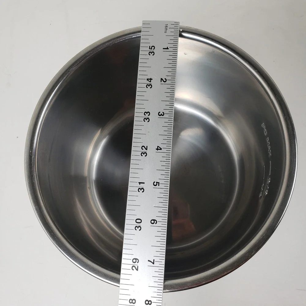 Instant Pot 3 Quart Stainless Steel Inner Pot Replacement AB18222 Silver Mini